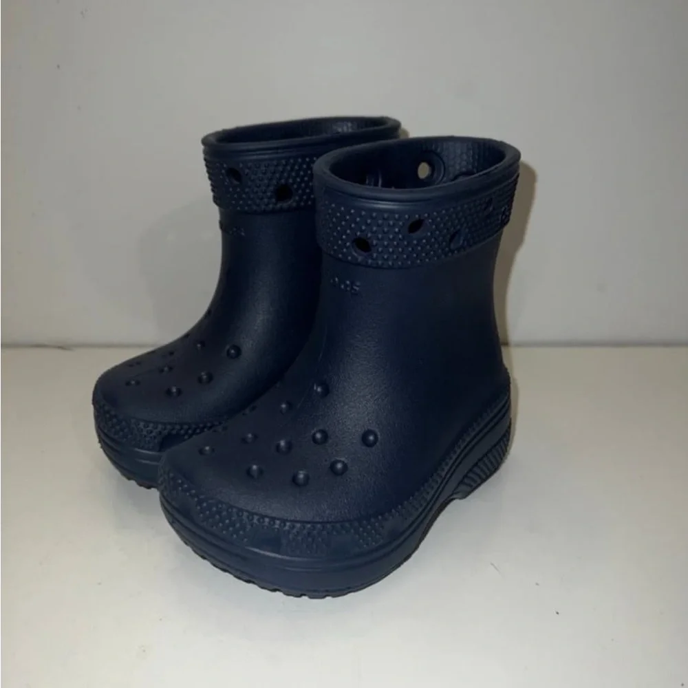 Crocs Kids Classic Boot T Navy Croslite Toddler size 5C